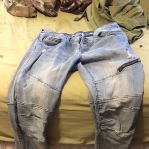 Men’s skinny biker jeans